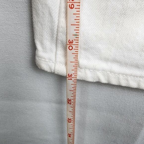 Paige Petite Laurel Canyon Low Waist Boot Cut Wide Leg White Jeans Size 28 Y2K - Picture 7 of 10